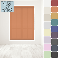 Made to Measure Straight Edge Roller Blind - Burnt Orange / 10 - 90 cm