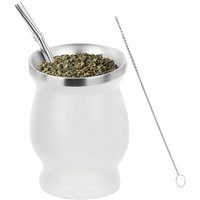 Large Capacity Mug with Straw - white