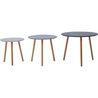 Nostra Set Of 3 Round Tables - Grey