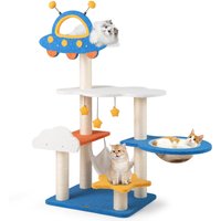 124cm Space-Themed Cat Kitten Tower - Blue