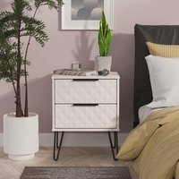 Harlequin Ready Assembled 2 Drawer Bedside - Kashmir Matt