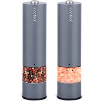 Electric One Touch Salt and Pepper Grinders Battery Operated - Grey
