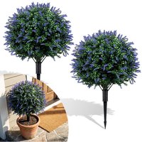 Set of 2 Artificial Lavender Trees