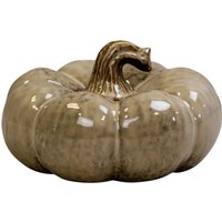 Four Candle Beige Mottle Ceramic Pumpkin Decoration Autumn Ornament