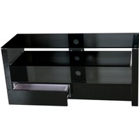 Tjs, Harley 3 Shelves 2 Drawer TV Stand - Black Tjs, Harley 3 Shelves 2 Drawer TV Stand - Black