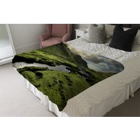 Spring In Scotland Valley Blanket - Green