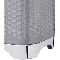 Lovello Retro Sugar Jar with Geometric Textured Finish - Shadow Grey - Grey