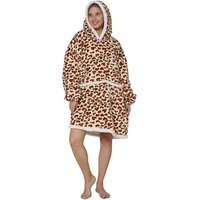 Warm Adult Oversized Hoodie Blanket - Leopard / Leopard