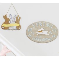 , Happy Easter Hanging Sign - Natural , Happy Easter Hanging Sign - Natural