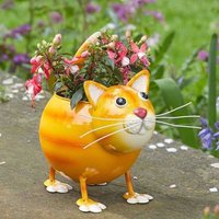 Garden Cat Planter - Orange