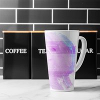 Pink Pony Ride Latte Mug - Purple