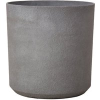 Grey Volcanic Round Cylinder Planter - Grey