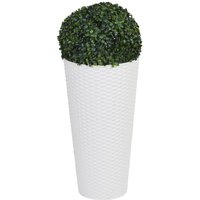 Elegant Tall Garden Planters - White / 28cm / 25cm