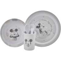 Disney Mickey Baby 5 Piece Melamine Feeding Set Blue - Blue