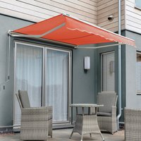 Electric Awning Half Cassette 4.5m - Terracotta