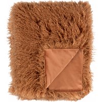 Rowan Faux Fur Throw - Ginger