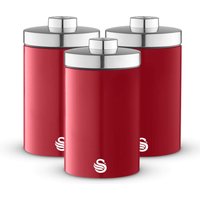 Townhouse Set of 3 Canisters - Red
