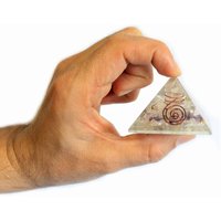 Medium Orgonite Pyramid Gemchips and Copper - White