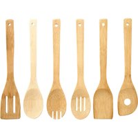 Aleki 6 Piece Bamboo Kichen Utensil Set - Natural