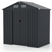 Garden Storage Shed Utility Tool House - Grey