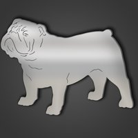 Bulldog Silver Acrylic Mirror - Silver