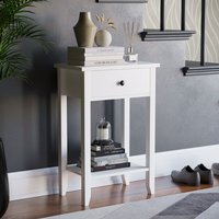 Windsor 1 Drawer White Console Table - White