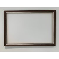 Maroon Broan With Silver inside Step Mirror - Brown / 61cm