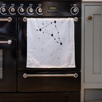 Star Constellation Zodiac Capricorn Kitchen Towel - White