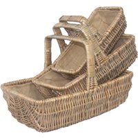 Rectangular Wicker Garden Trug - Brown / 48cm / 3