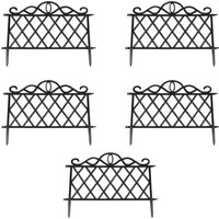Plastic Lawn Edging Lattice Panels - Black / 5