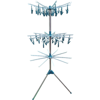 Clothes Airer Drying Rack Foldable Laundry Stand Hanging Space - Grey / 75cm / 160cm