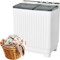 Twin Tube Laundry Washing Machine - Grey