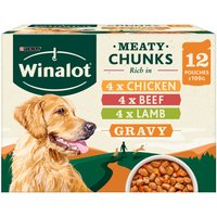 Pack of 12 Winalot Perfect Portions in Gravy Pouches