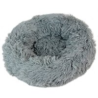 Fluffy Dog Bed in Grey - Grey / XS