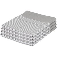 100 Cotton Tea Towel - Pinstripe - Light Grey Pinstripe / 4