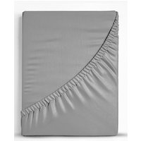 Luxury T200 Cotton Deep Box Fitted Sheet - Grey / Single