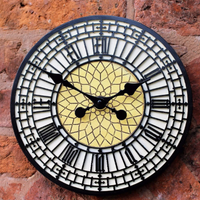 Garden Wall Clock Big Ben - Black & White