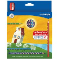 Groove Slim Pencil Sharpener 24 Piece Box - Multi Colour
