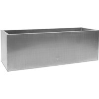 Silver Zinc Galvanised Trough Planter - Silver