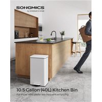 SONGMICS 40L Kitchen Bin - White