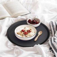 Black Round Tray - Black / 28cm / 4