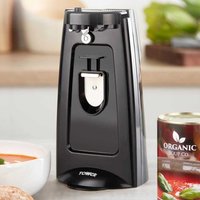 3 in 1 Can Opener with Knife Sharpener - Black