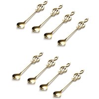 Stainless Steel Treble Clef Spoons - Gold / 8