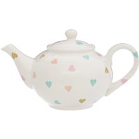 Confetti Teapot with Hearts Design - Cream, Assorted