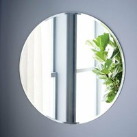 Frameless Round Wall Mounted Mirror L - Silver