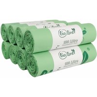 BioLiner 100 Litre Heavy Duty Compostable Waste Sacks - Green / 8