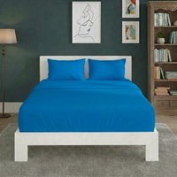 Snug City Polycotton Fitted Sheet Extra Deep 40cm Skirt Easy Care in Teal | Size: Single