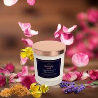 Rose Geranium, Lavender, Ylang Ylang and Vetiver Aromatherapy Candle - White