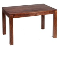 IH Design, Modern Dakota Mango Wood 4ft Small Dining Table - Dark Wood IH Design, Modern Dakota Mango Wood 4ft Small Dining Table - Dark Wood