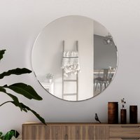 MirrorOutlet Glass Bevelled Classic Design Round Mirror 80 x 80CM